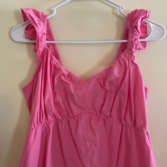 pink sweetheart neckline puffer mini dress - Picture 4 of 5